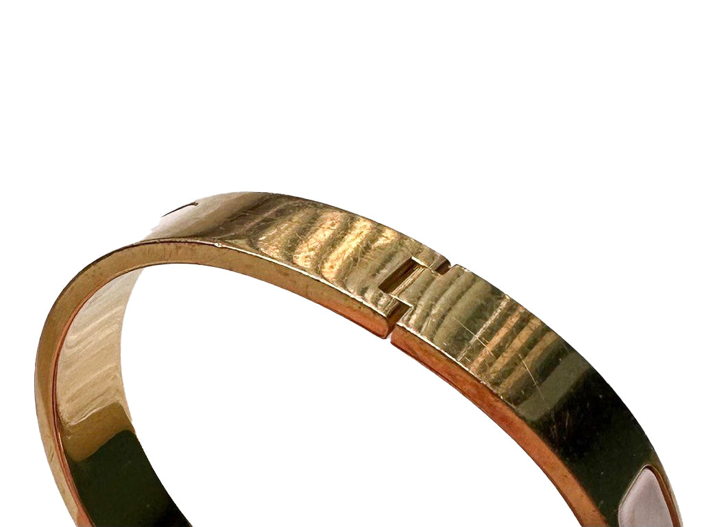 Vintage Hermes Clic H Bracelet Rose Candeur (Discolouration)