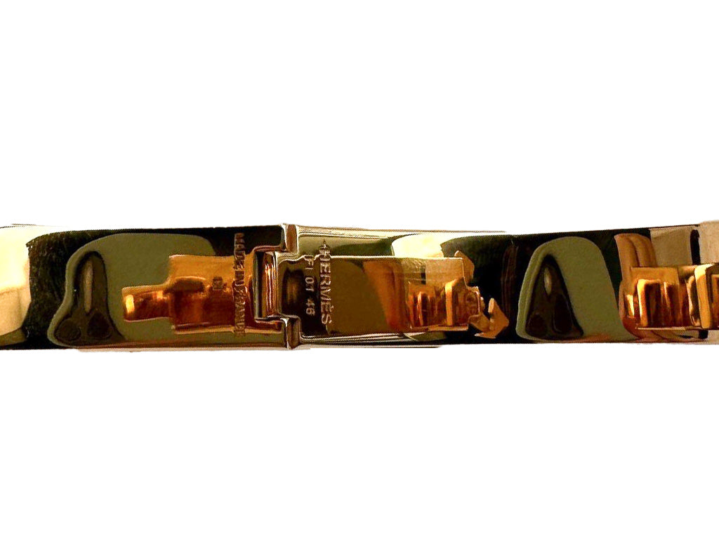 Vintage Hermes Clic H Bracelet Rose Candeur (Discolouration)