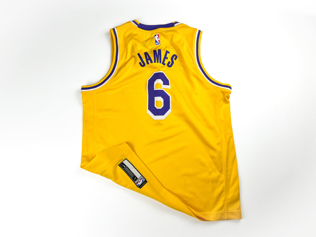 Nike NBA Kids Los Angeles Lakers LeBron James Icon Edition Swingman Jersey