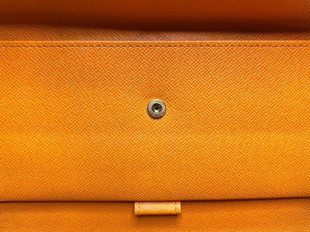 Vintage Louis Vuitton Epi Long Wallet Orange