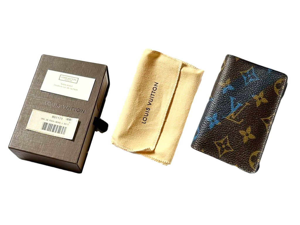Vintage Louis Vuitton Monogram V Pocket Organizer NM Blue