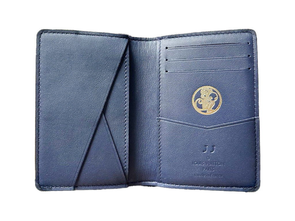 Vintage Louis Vuitton Monogram V Pocket Organizer NM Blue