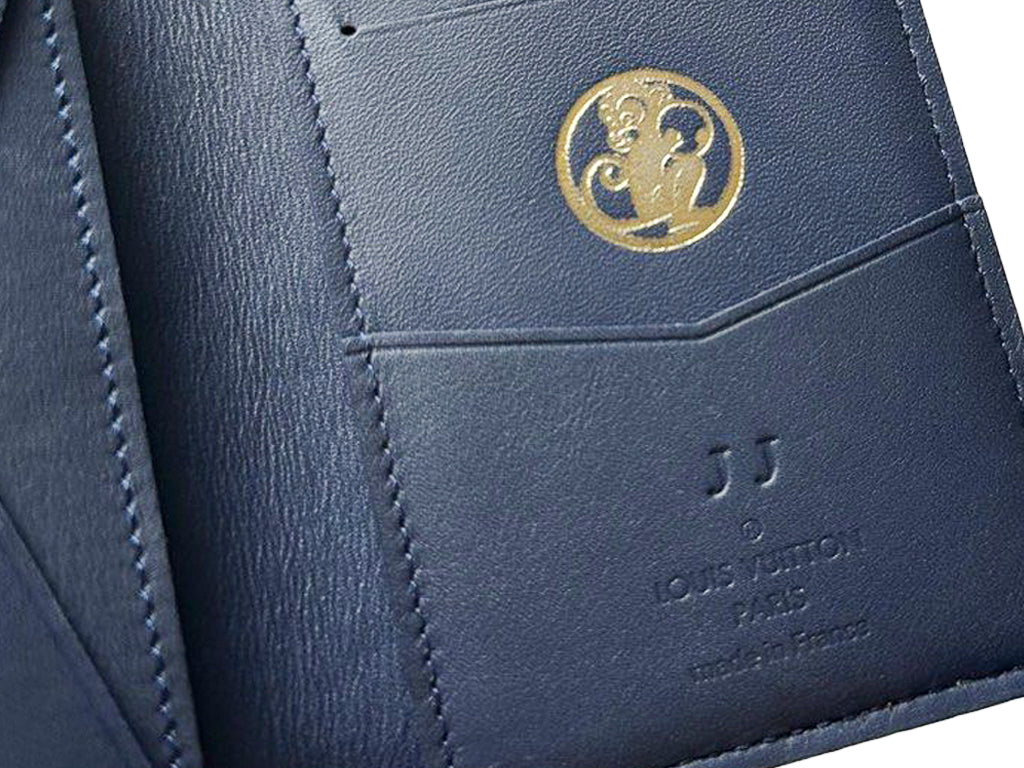 Vintage Louis Vuitton Monogram V Pocket Organizer NM Blue