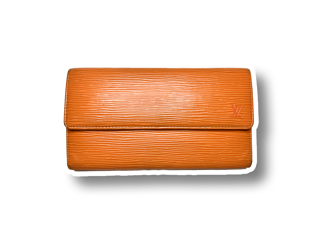 Vintage Louis Vuitton Epi Long Wallet Orange