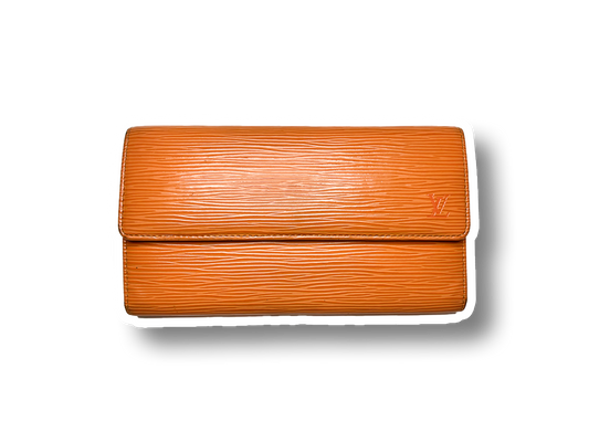 Vintage Louis Vuitton Epi Long Wallet Orange
